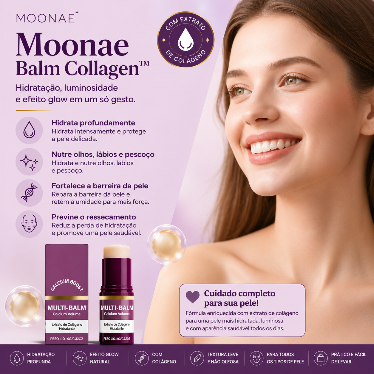 Moonae Balm Collagen™ - Efeito Glow Natural