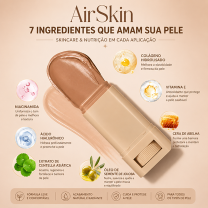 AirSkin™ – Base Sérum em Bastão | Pague 1 Leve 2