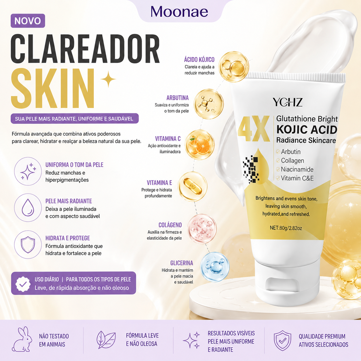 Clareador Skin - Pague 2 Leve 3 | Pele de Porcelana e Radiante
